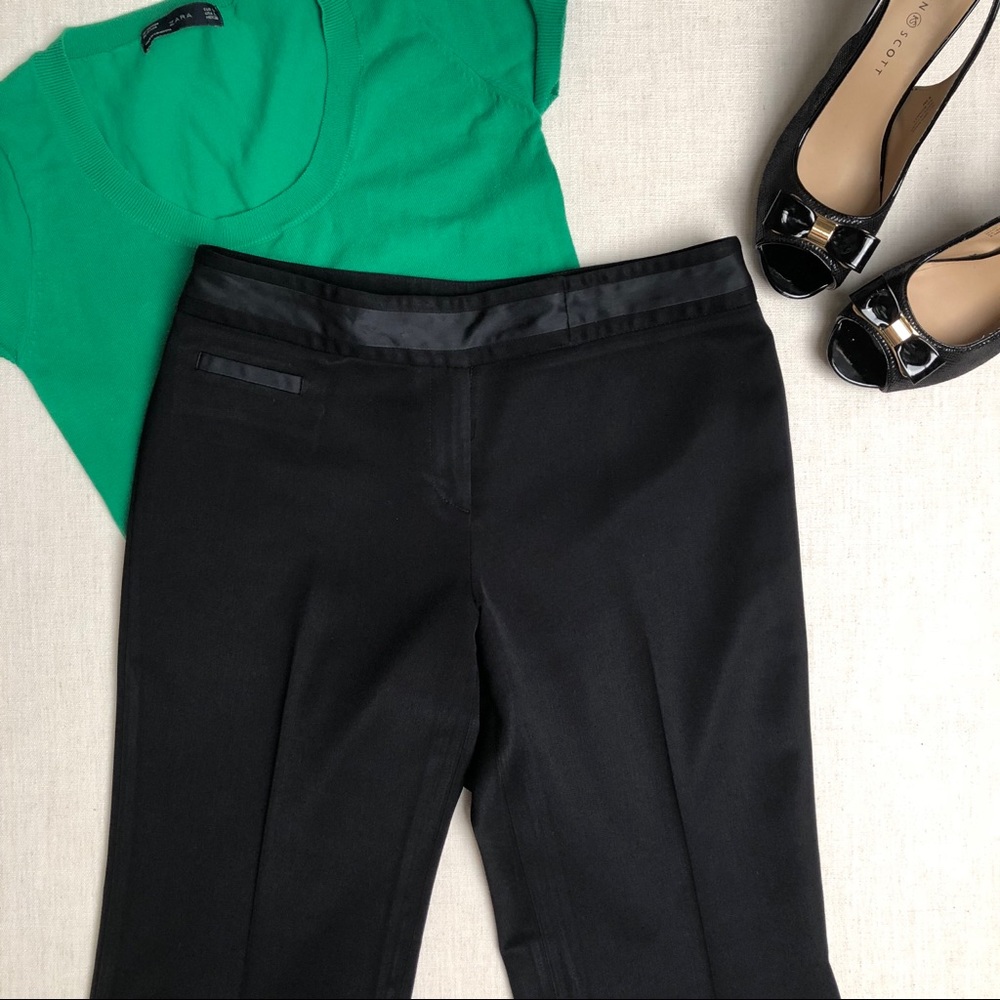 SALE! WHBM Legacy Trouser Pant with Satin Accents - Picture 1 of 5